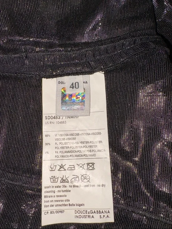 Dolce & Gabbana Black Textured Sheath Mini Dress - Picture 3 of 5